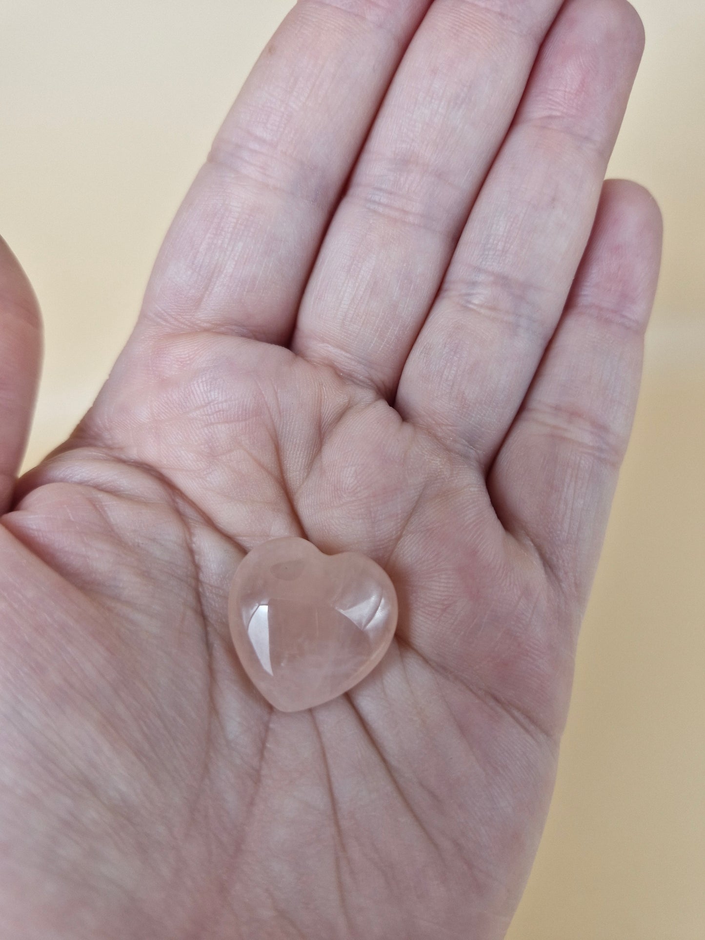 Mini Heart Carving Rose Quartz