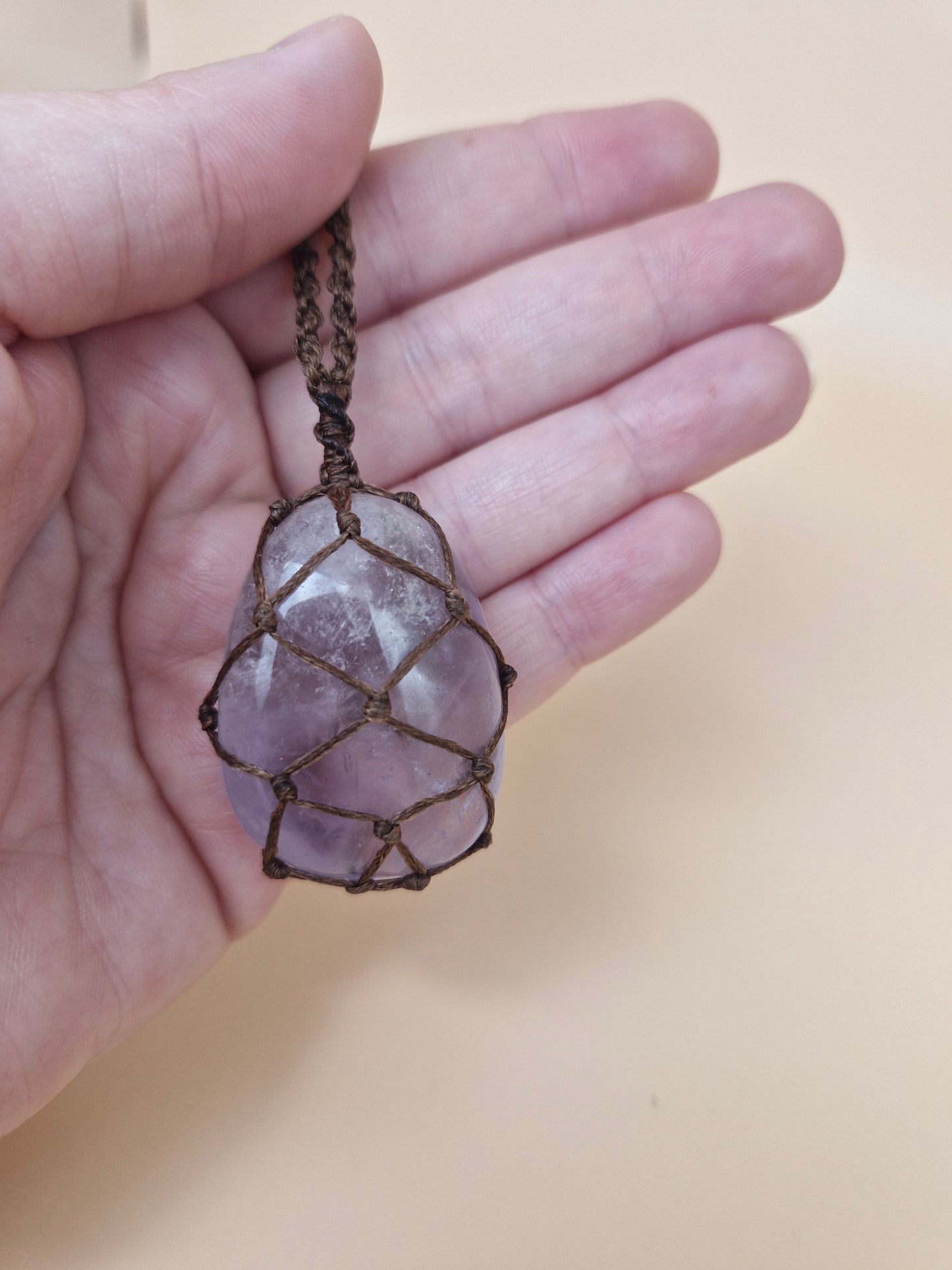 Macramé Amethyst Necklace