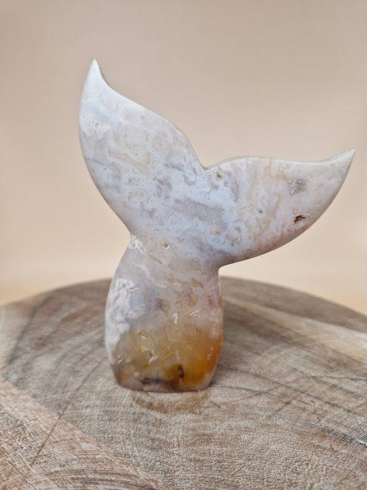 Carnelian Agate Mermaid Tale Carving (code MT1)