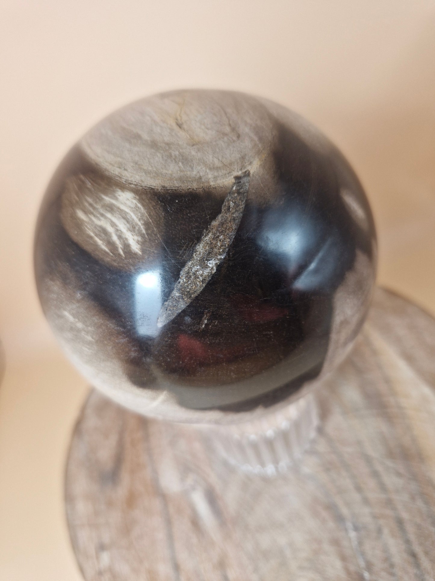 Indonesian Petrified Wood Sphere - 1.2kgs