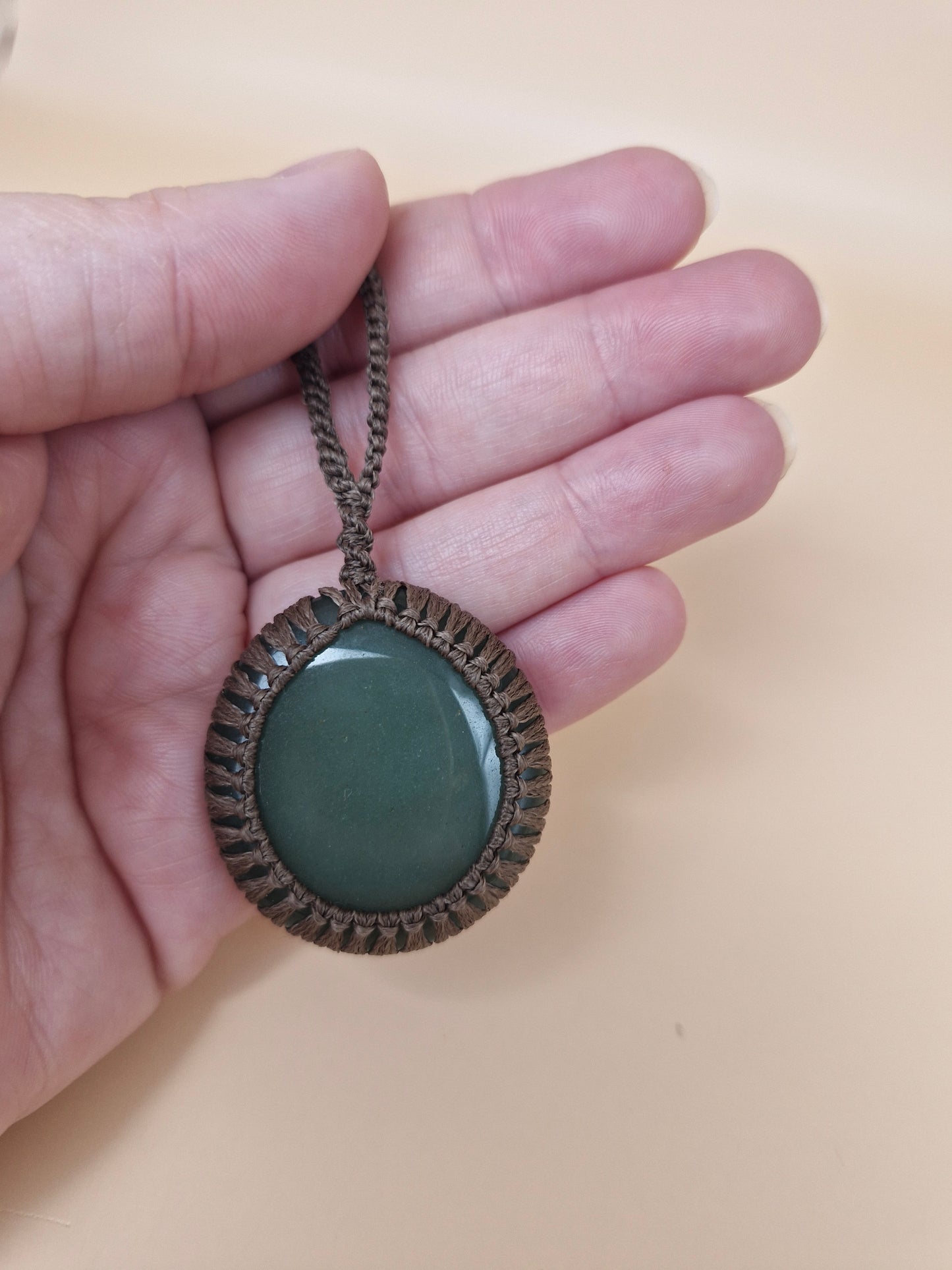 Macramé Green Aventurine Necklace