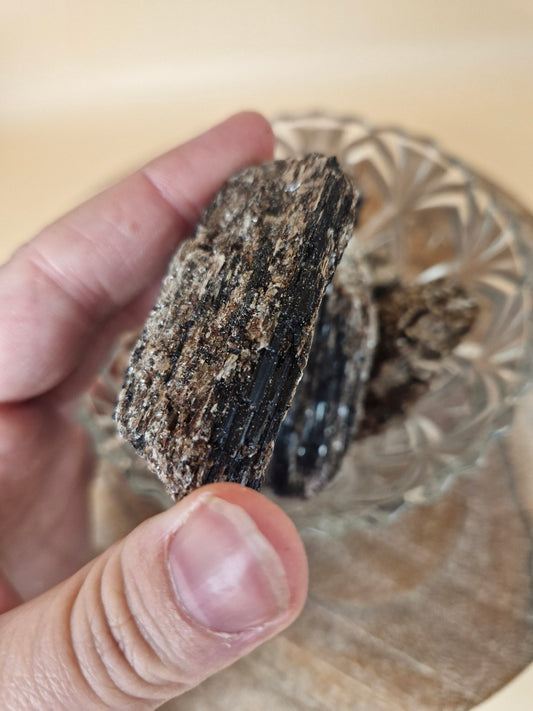 Raw Tourmaline and Mica Piece