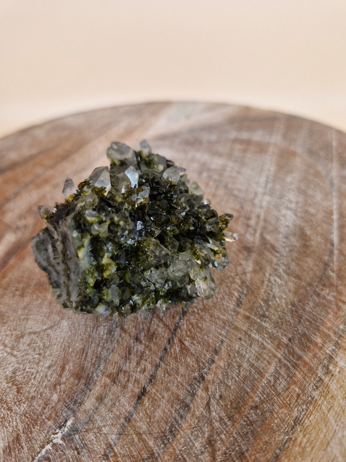 Epidote on Quartz Matrix (code E14)