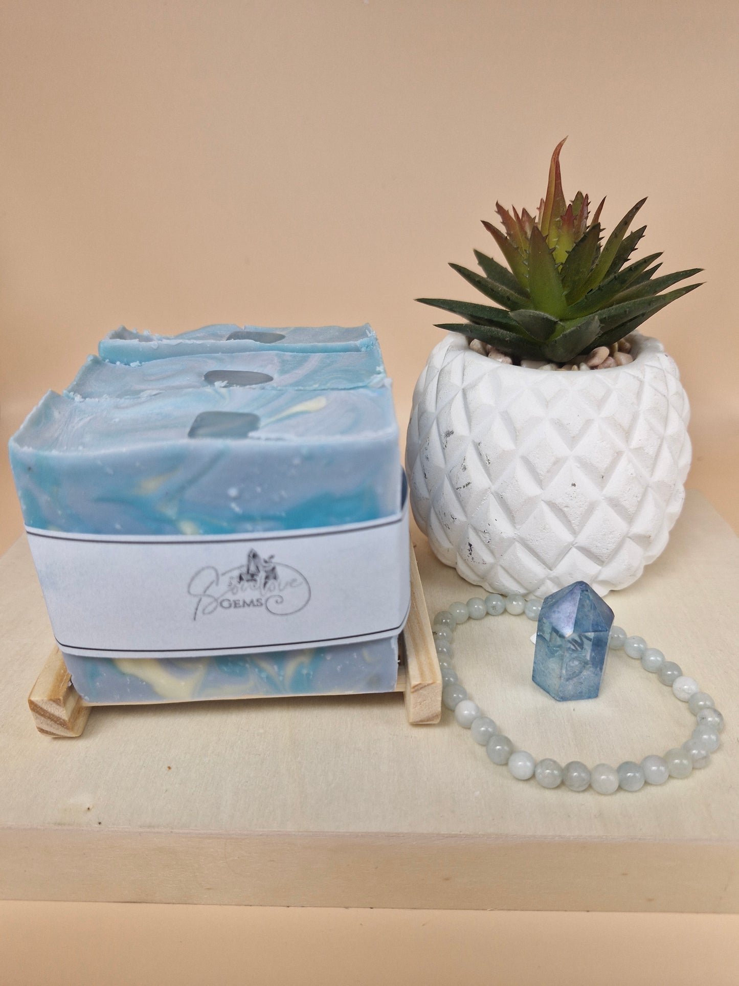 Soulove Gmes limite release Tallow Soap - Aquamarine (June)