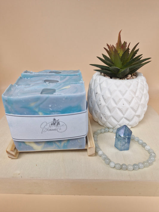 Soulove Gmes limite release Tallow Soap - Aquamarine (June)