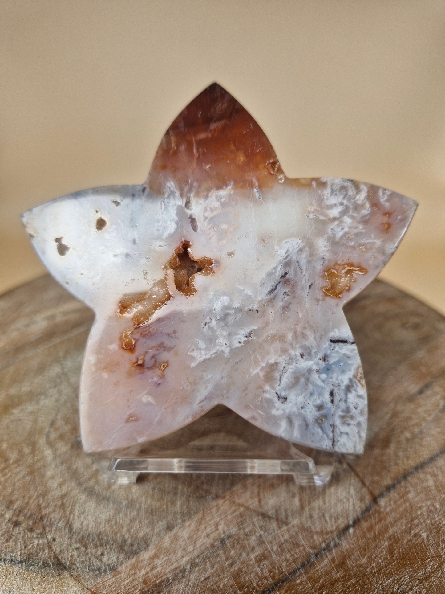 Carnelian Agate Flower Carving (code FC)