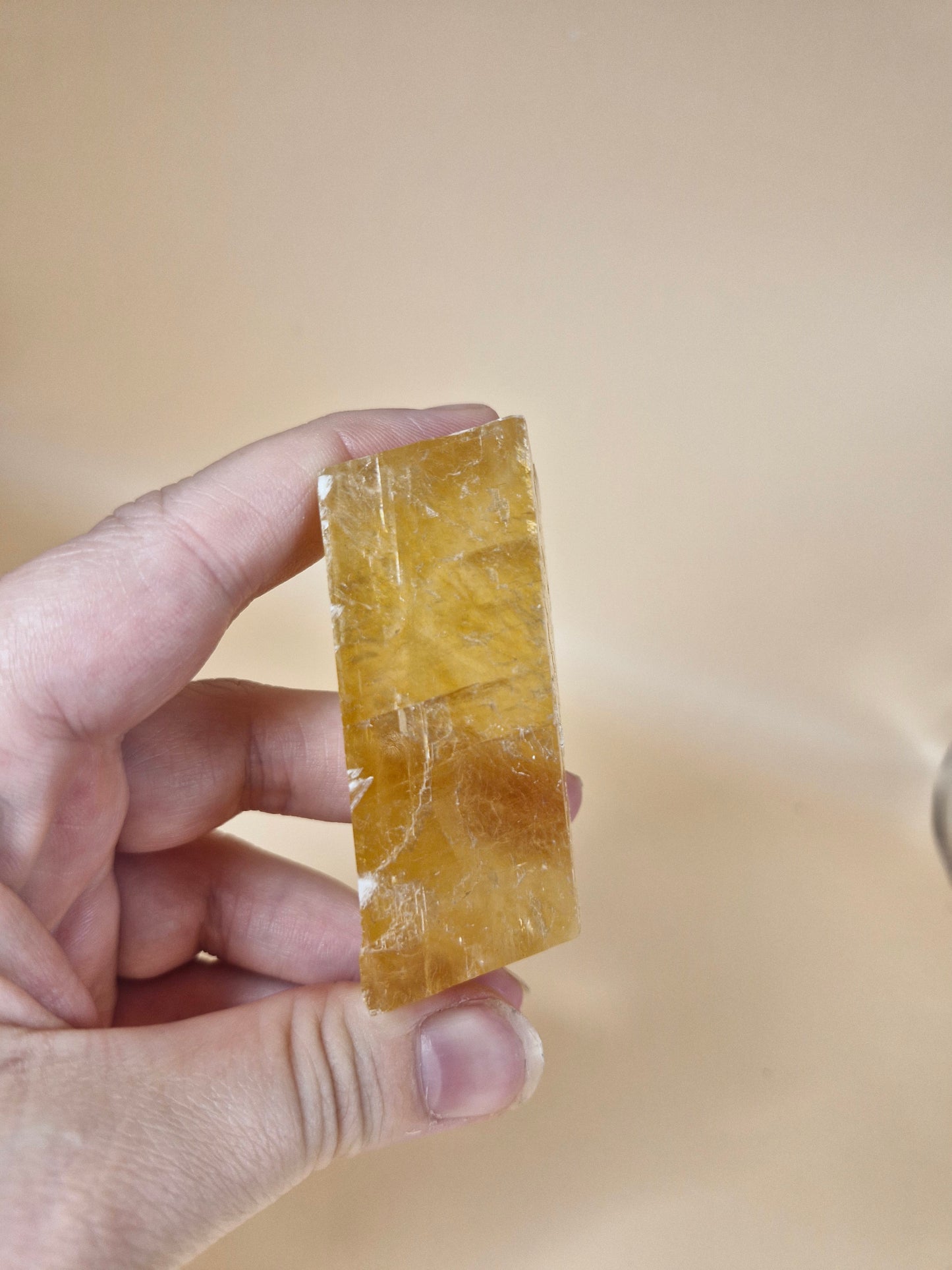Honey Calcite Rhombus