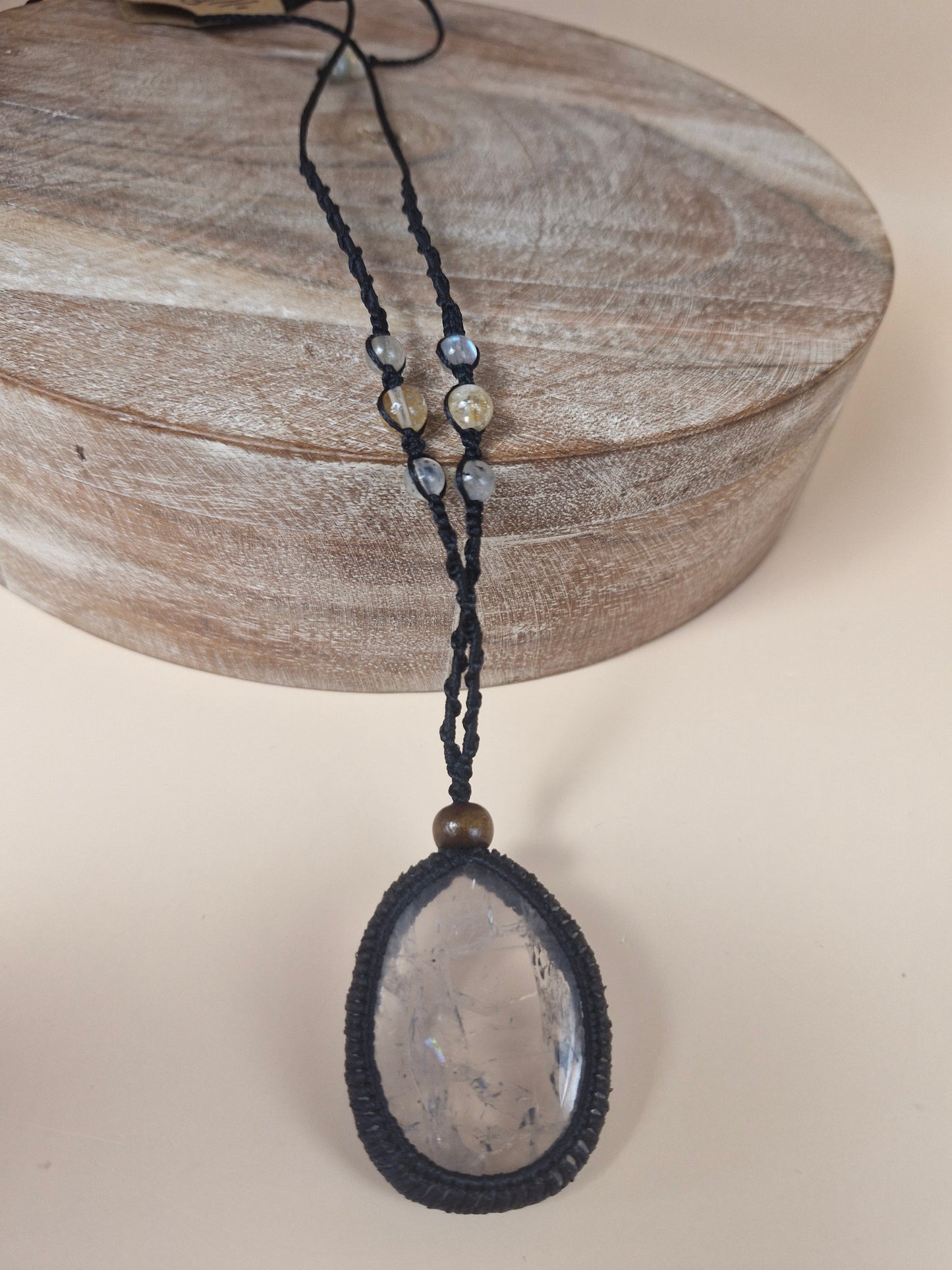 Macramé Clear Quartz Necklace