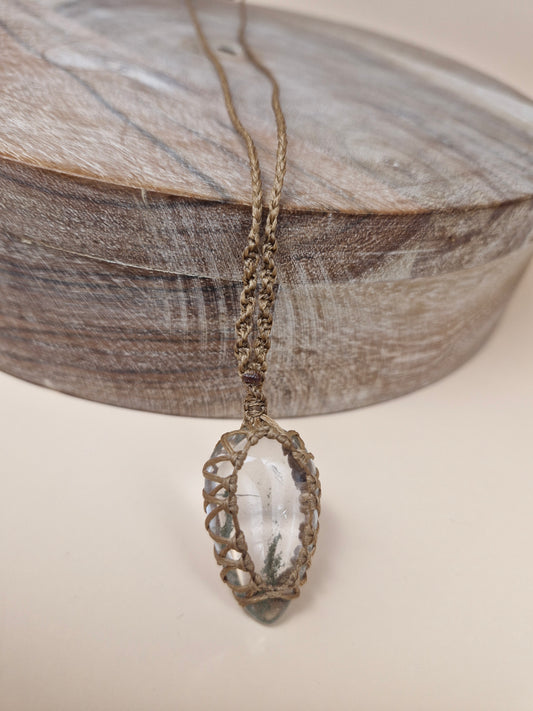 Macramé Garden Quartz Necklace
