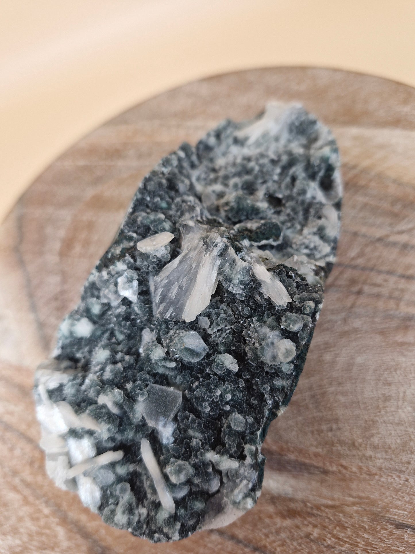 Apophyllite Cluster with Green Chalcedony