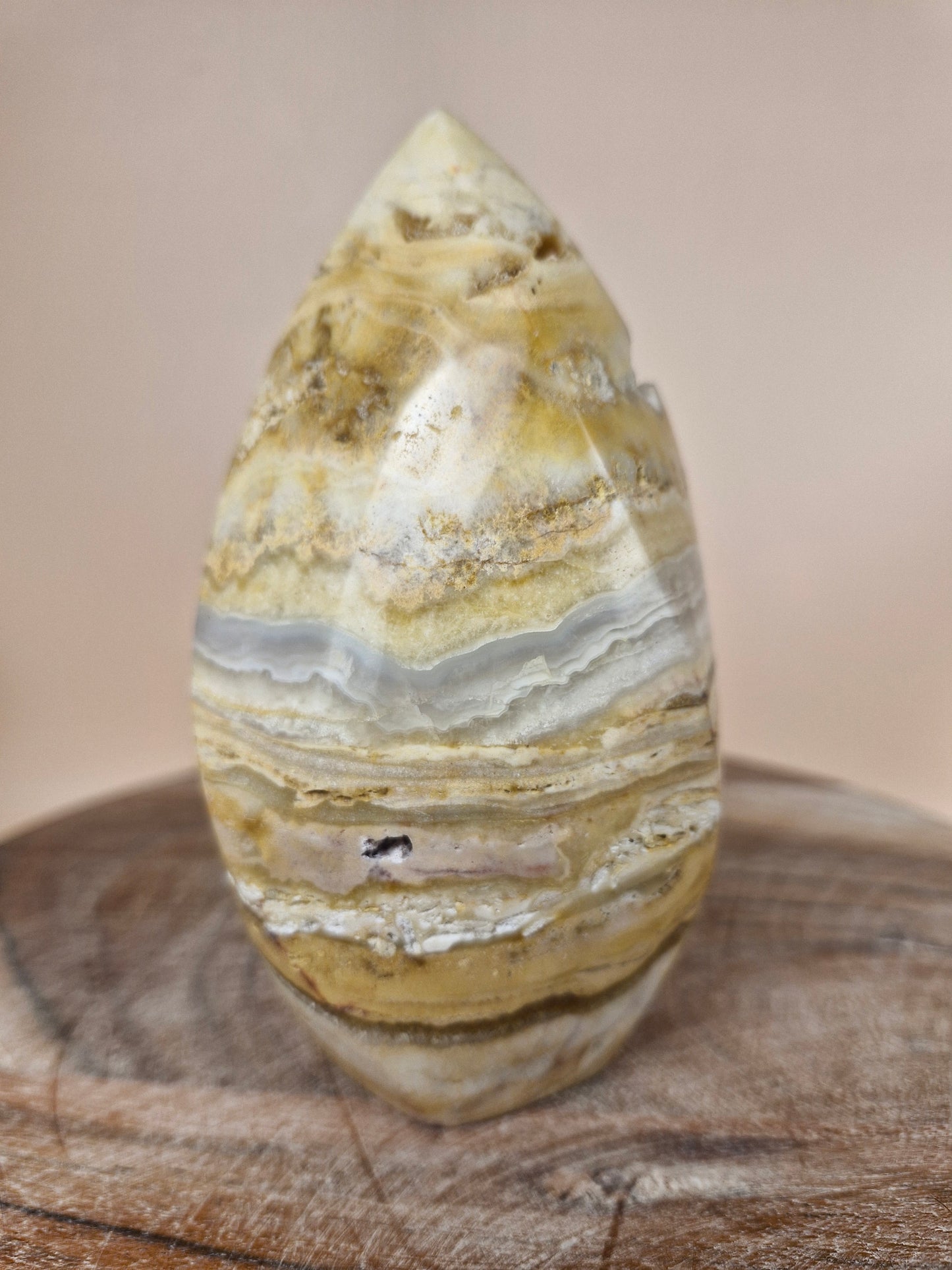 Yellow Crazy Lace Agate Flame