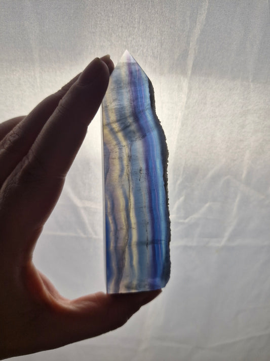 Blue Banded Fluorite Tower (code F2)