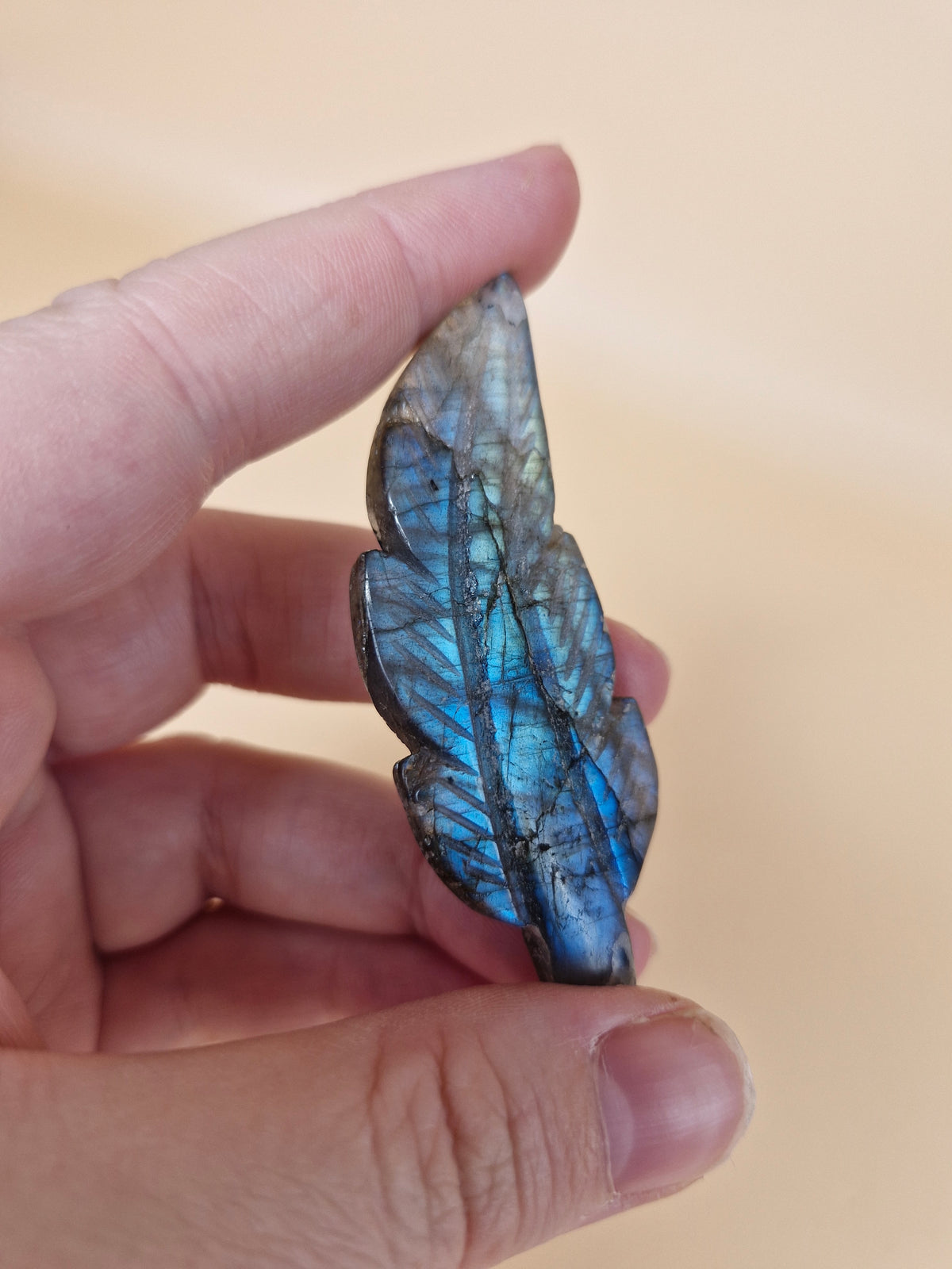 Labradorite Feather Carving (code LF3)
