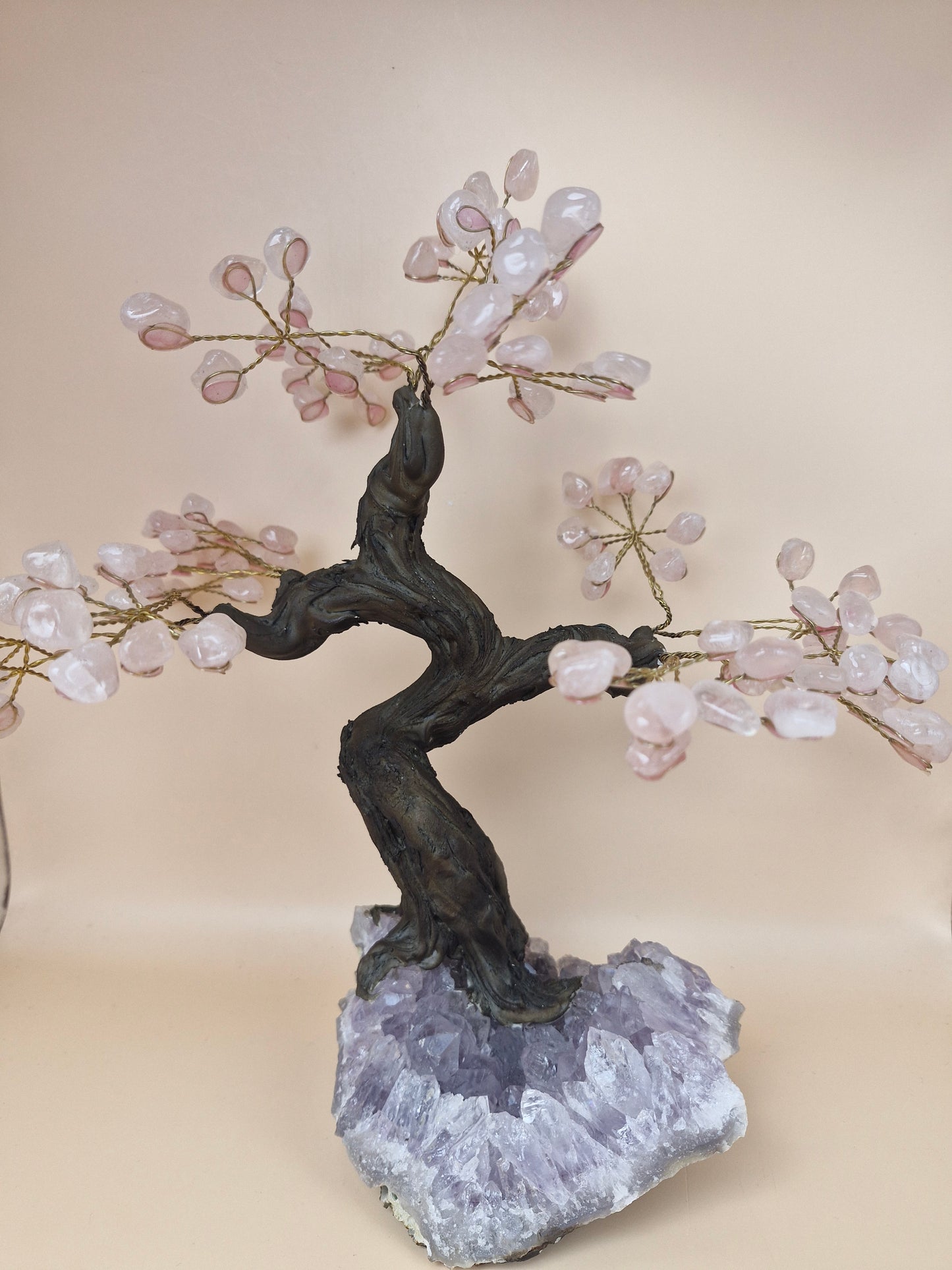 Rose Quartz Tree with Amethyst Base- 1.3kg