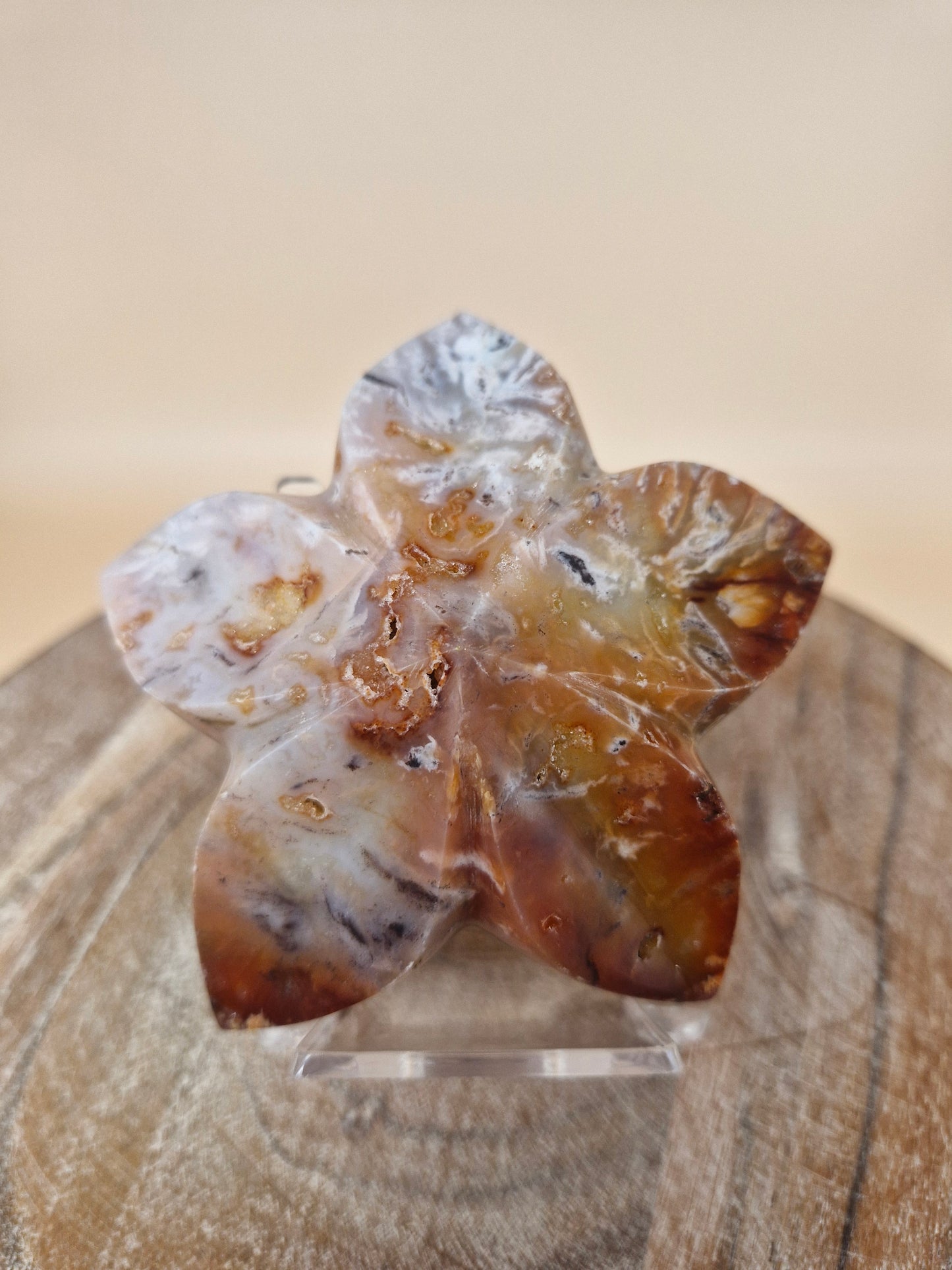 Carnelian Agate Flower Carving (code FB)