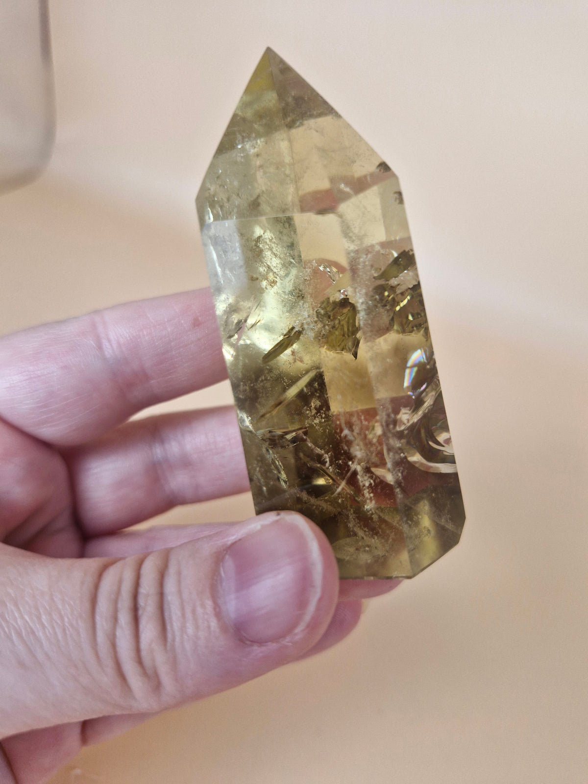 Natural Citrine with Blue Ghost Tower (code C2)