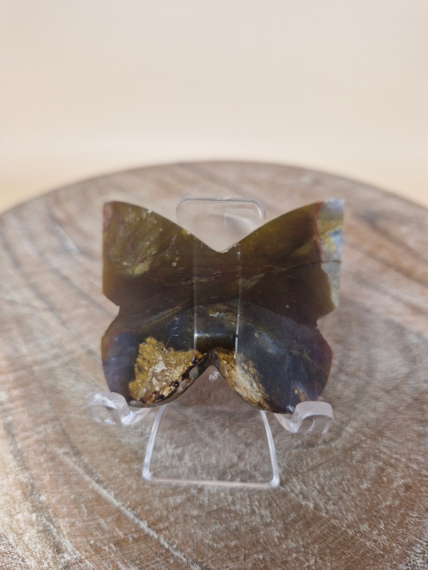 River Jasper Butterfly Carving (code B7)