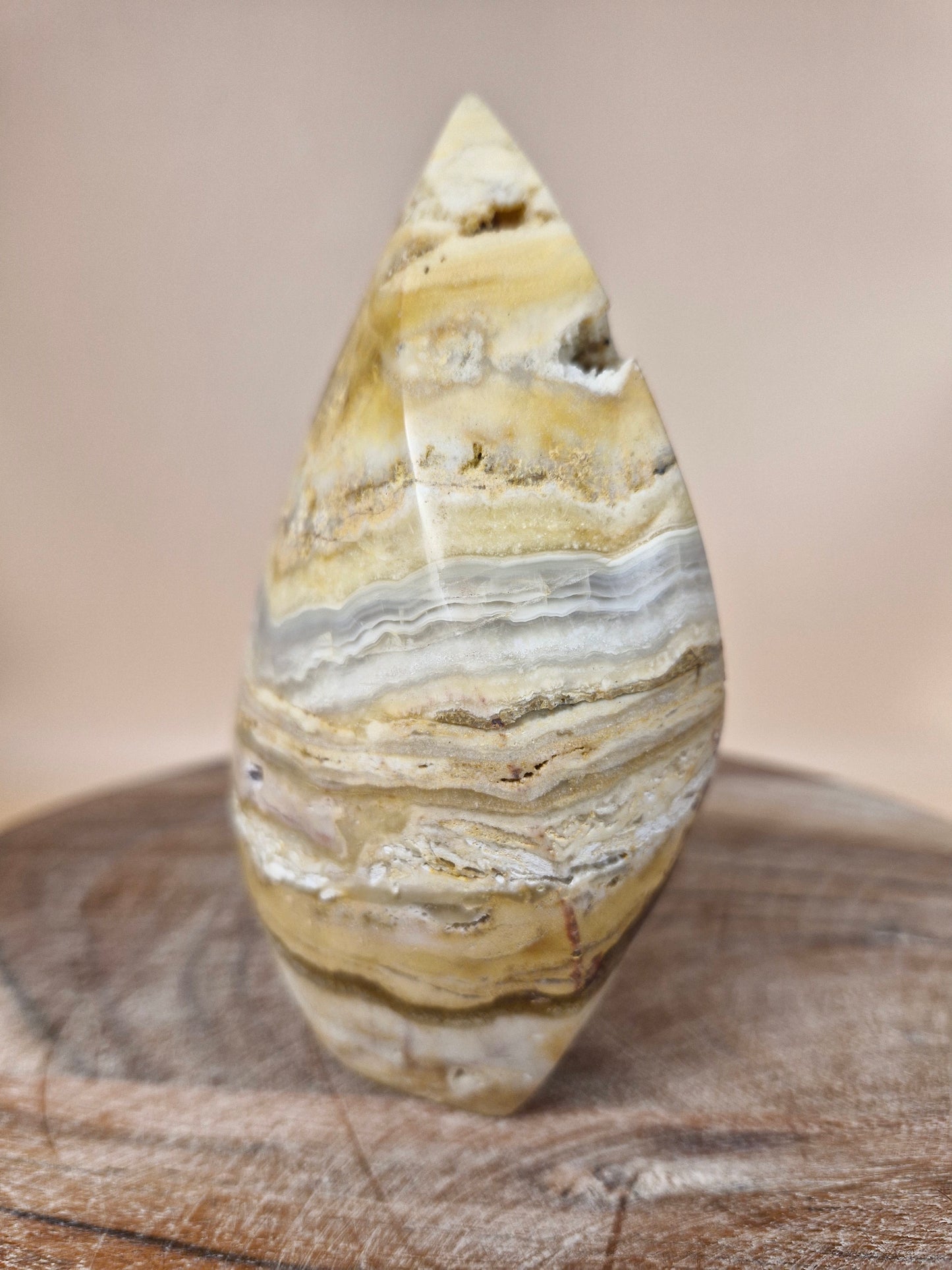 Yellow Crazy Lace Agate Flame