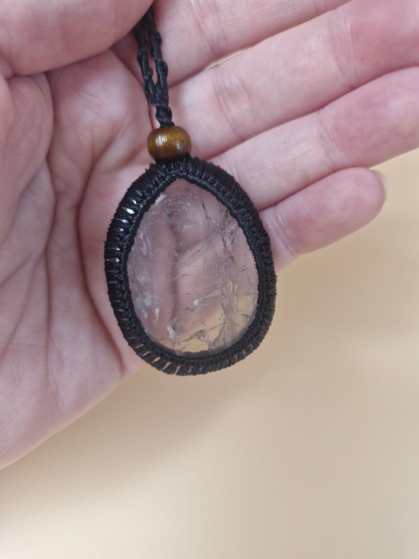 Macramé Clear Quartz Necklace