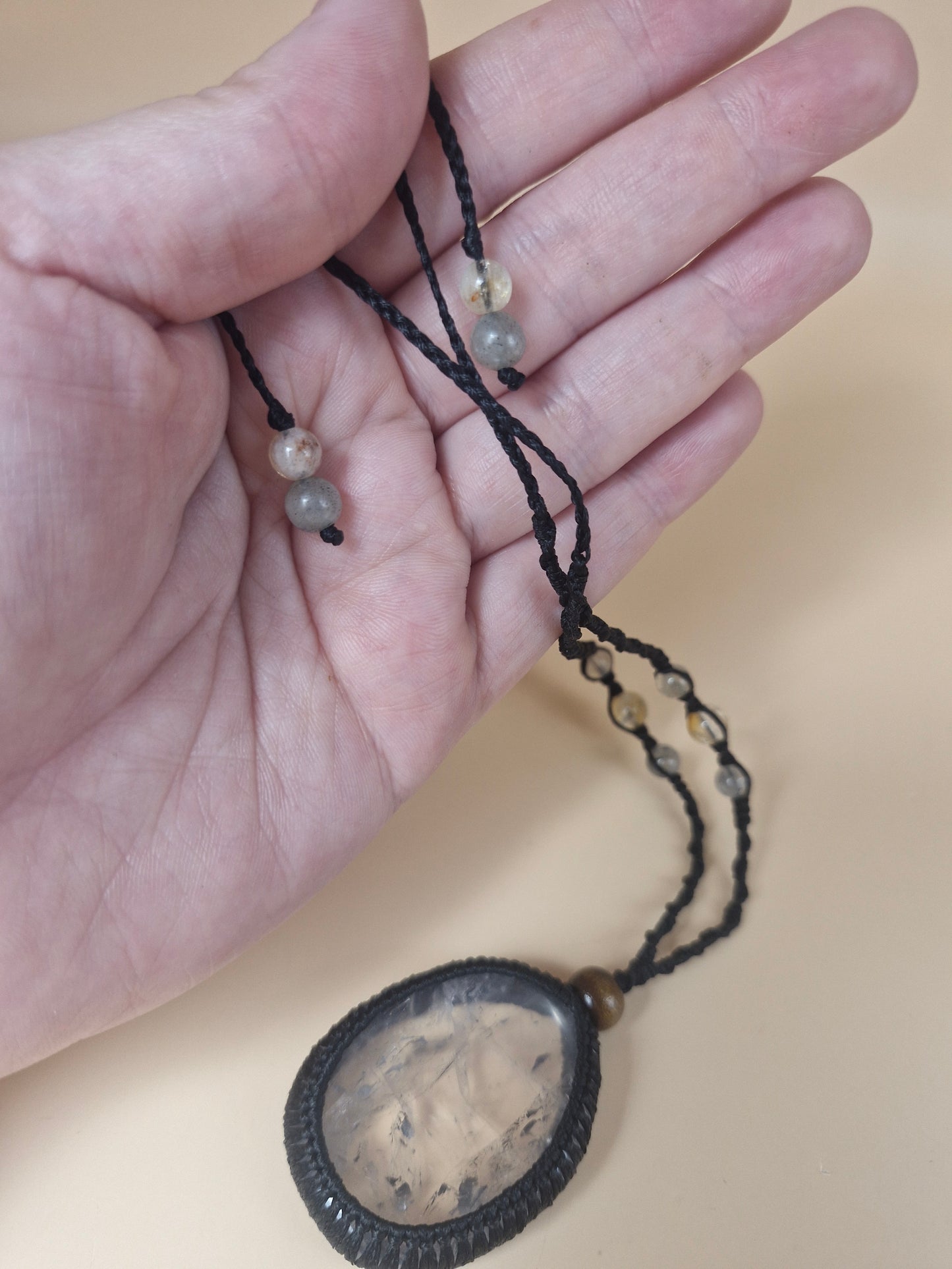 Macramé Clear Quartz Necklace