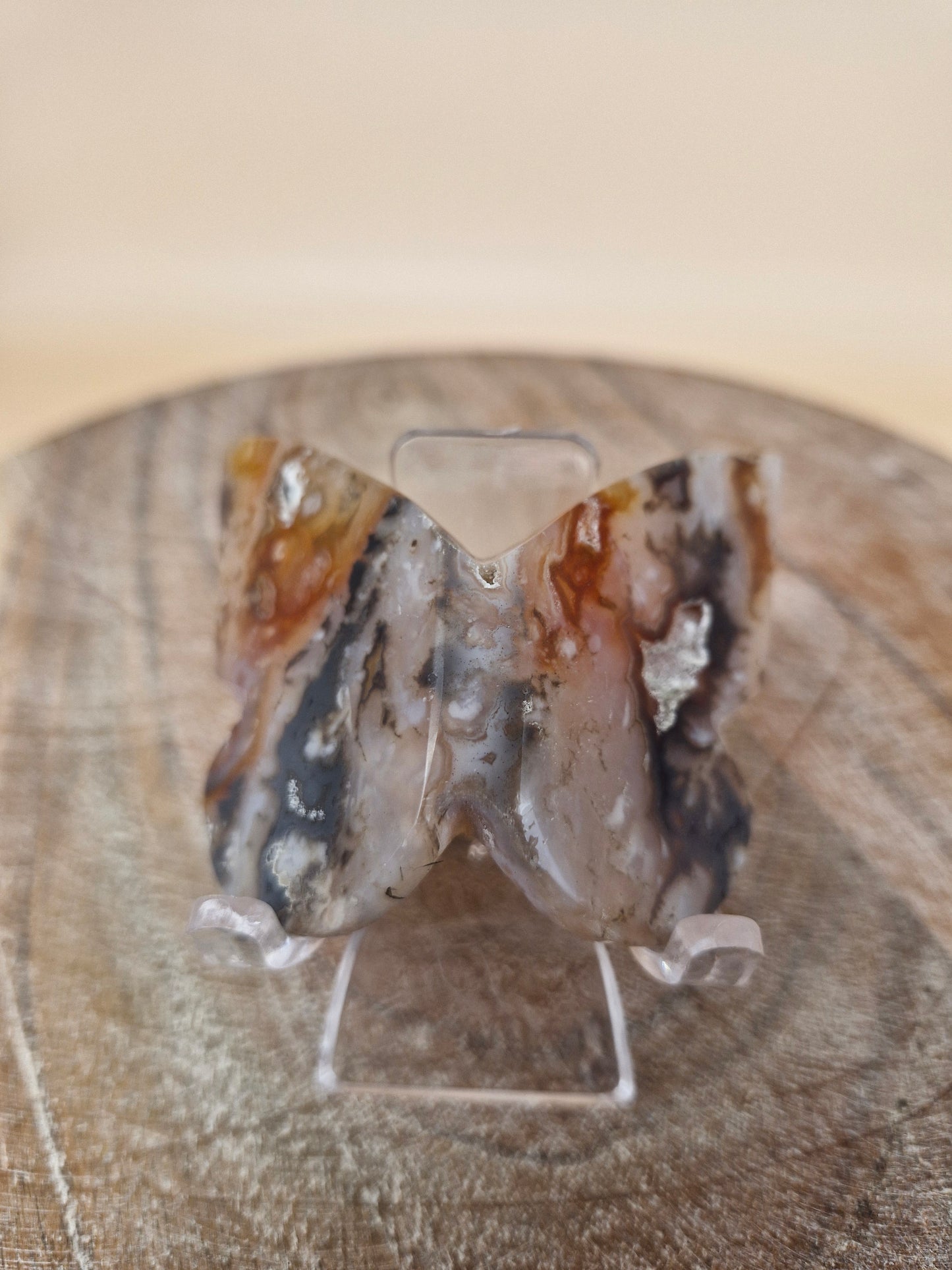 Carnelian Agate Butterfly Carving (code B5)