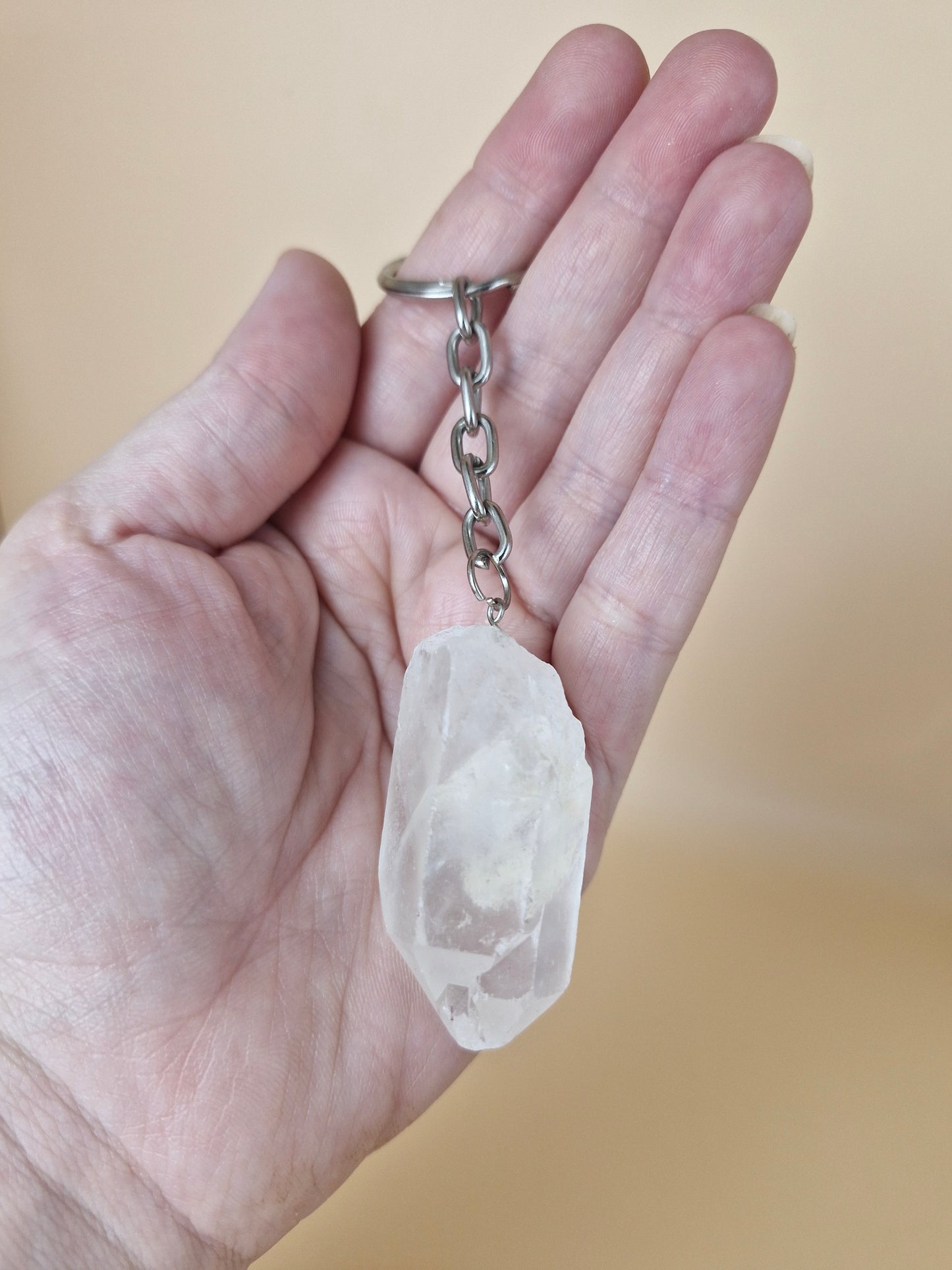 Clear Quartz Keyring