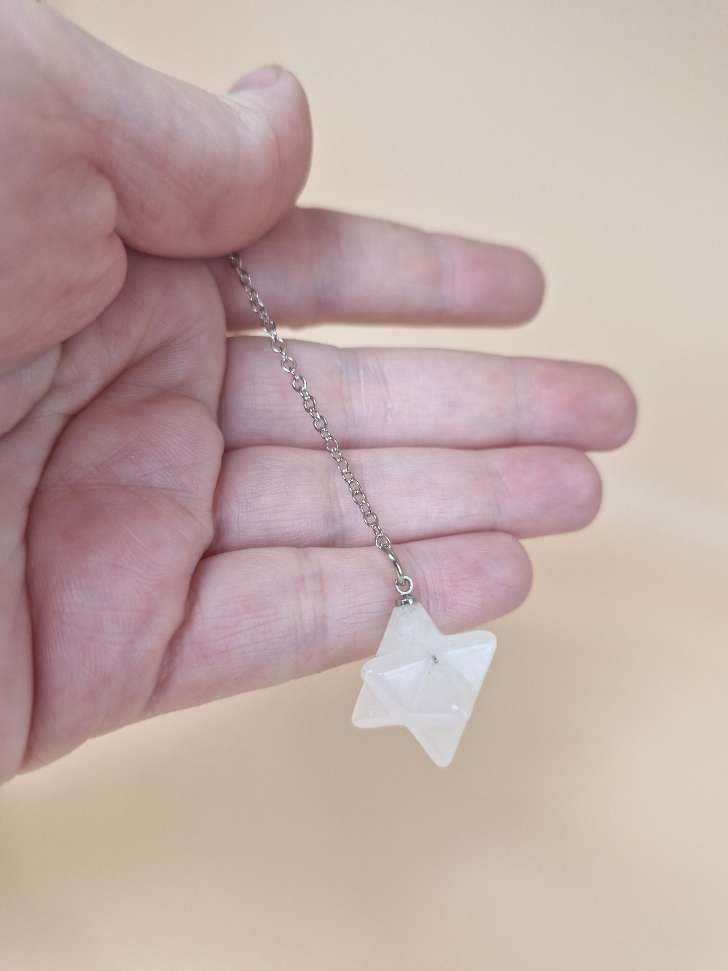 Merkaba Clear Quartz Pendulum
