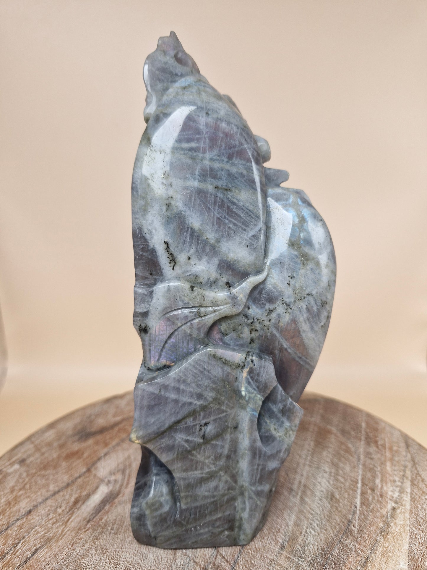 Labradorite Chinese Water Dragon Carving