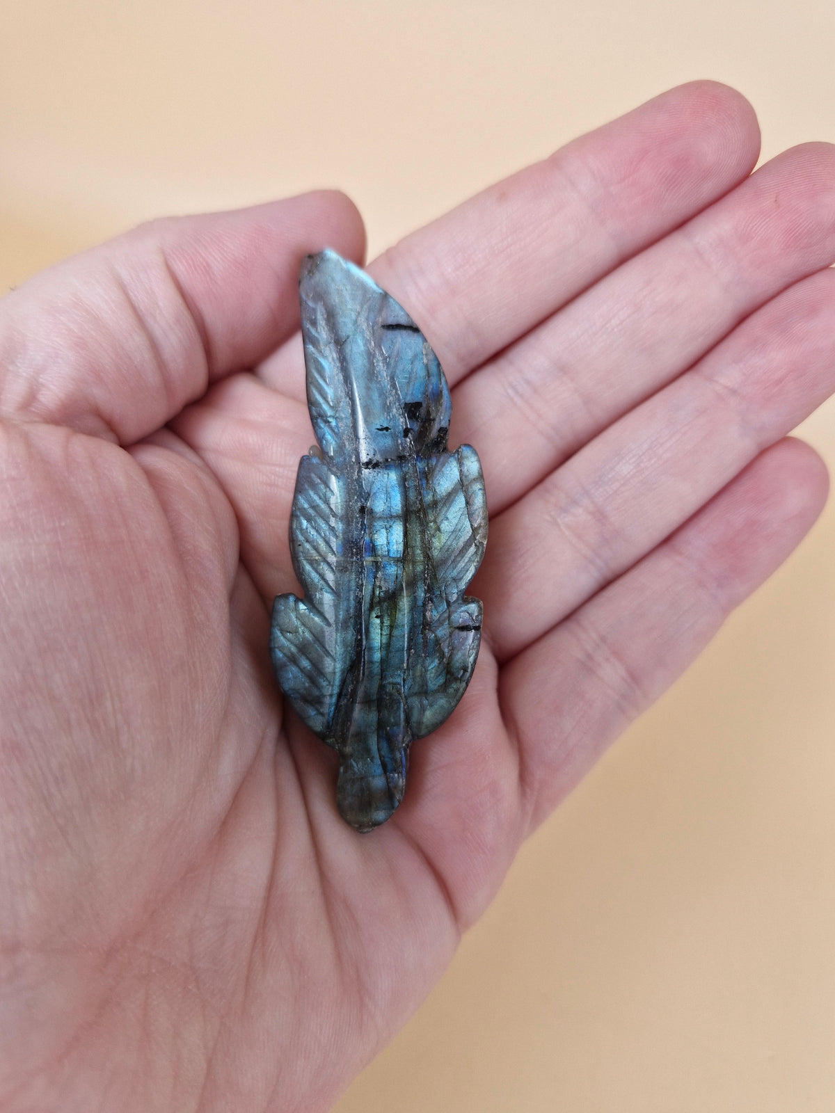 Labradorite Feather Carving (code LF3)