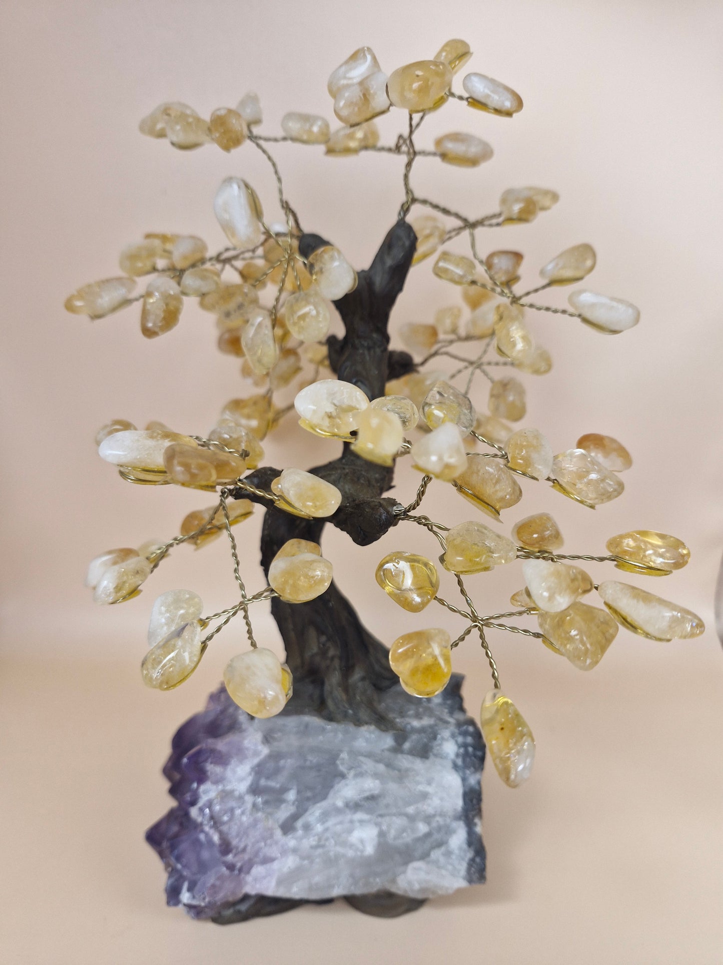 Citrine Tree with Amethyst Base - 1.4kg