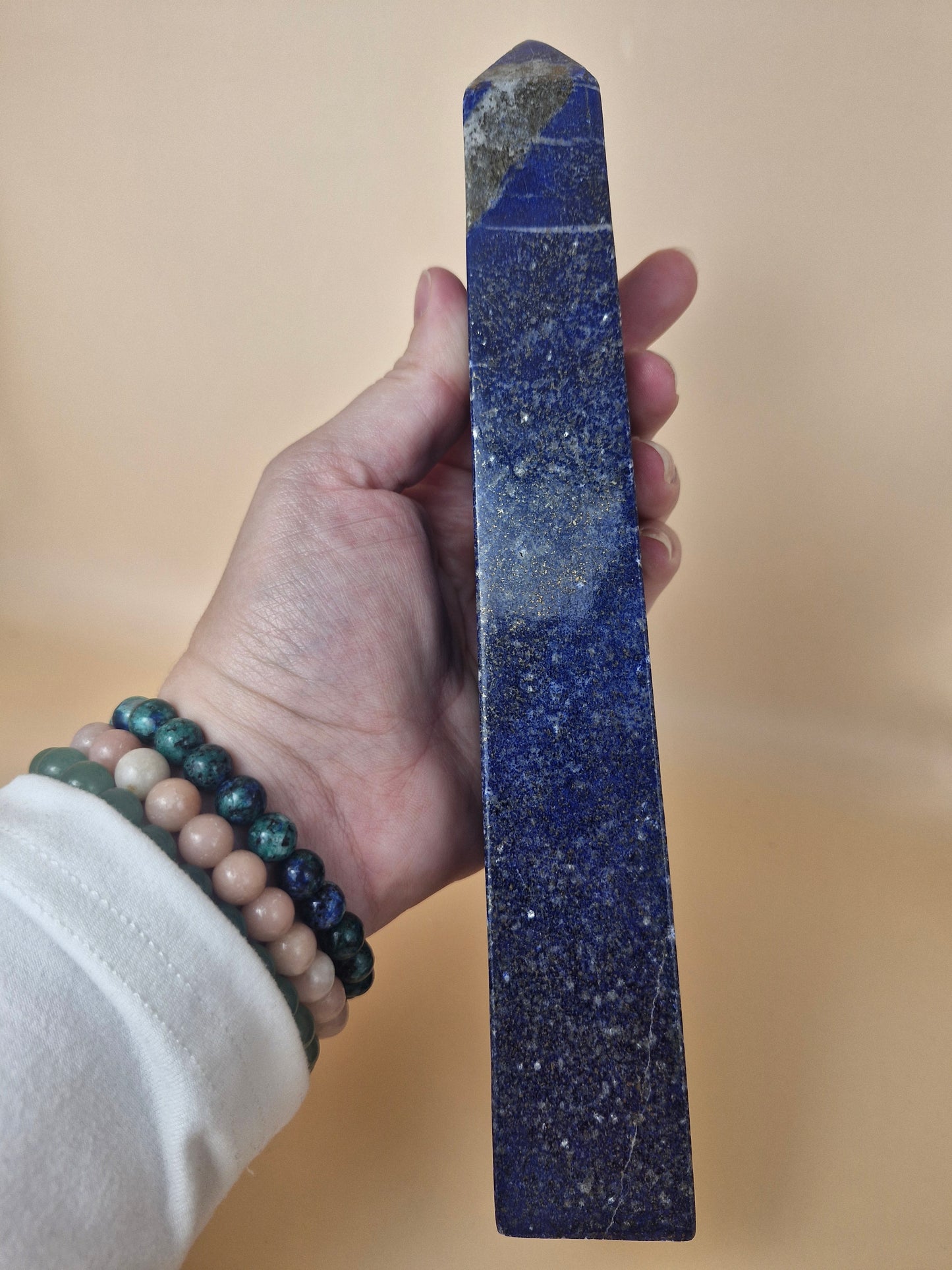 Lapis Lazuli with Pyrite Obelisk
