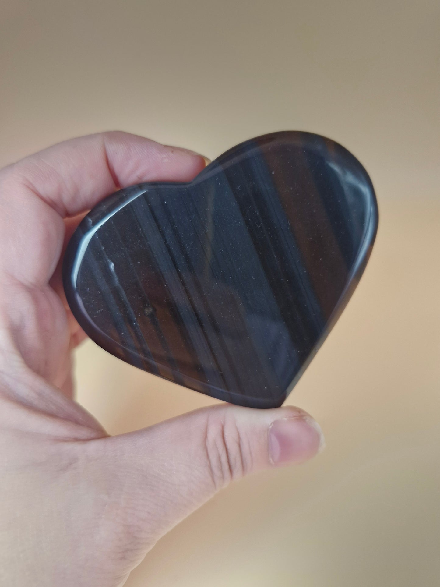 Midnight Lace Obsidian Heart - intuitively chosen