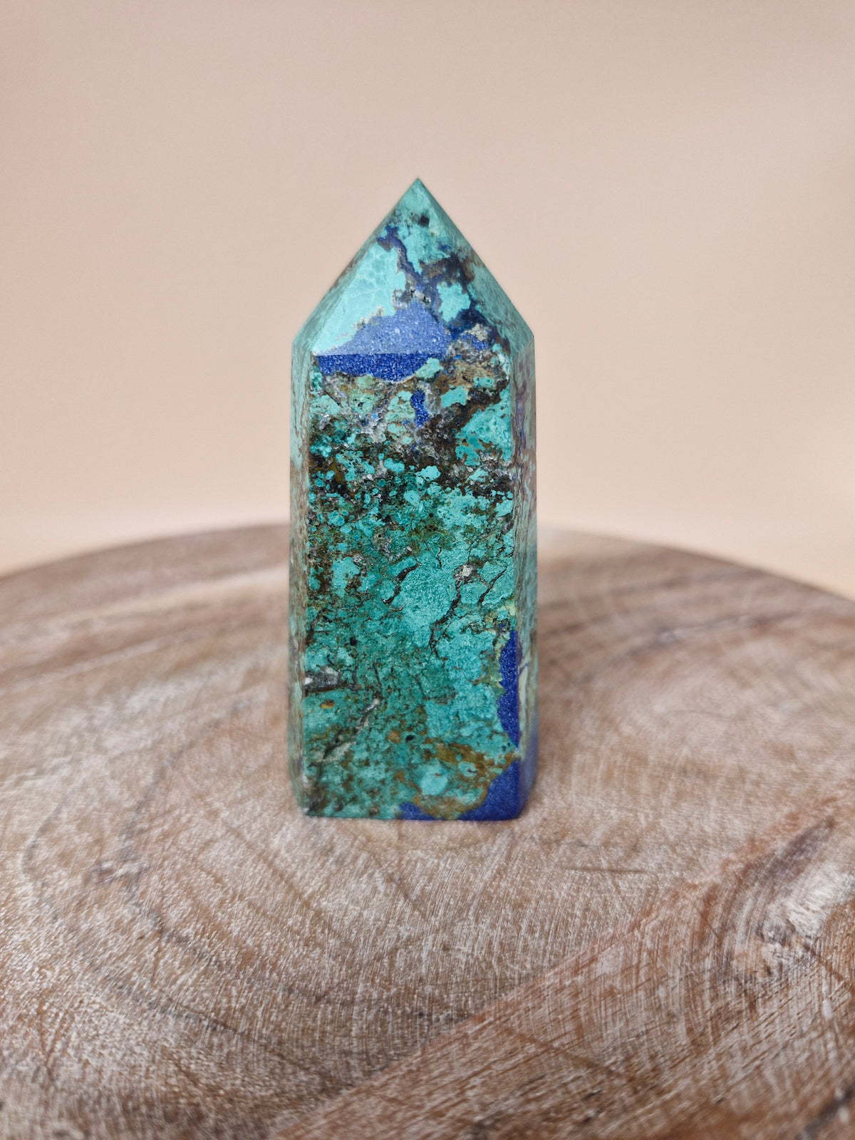 Azurite with Malachite Tower (code B1)