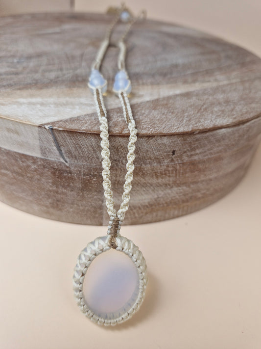 Macramé Opalite Necklace