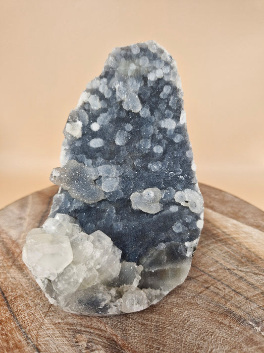 Apophyllite Cluster with Blue Chalcedony