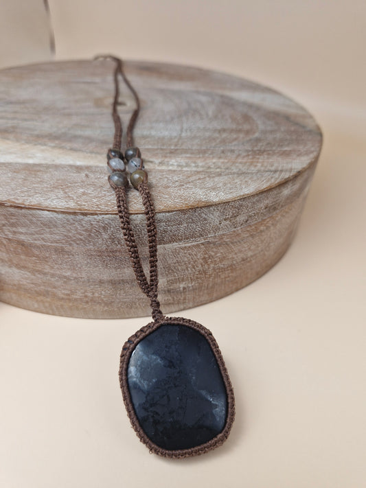 Macramé Shungite Necklace