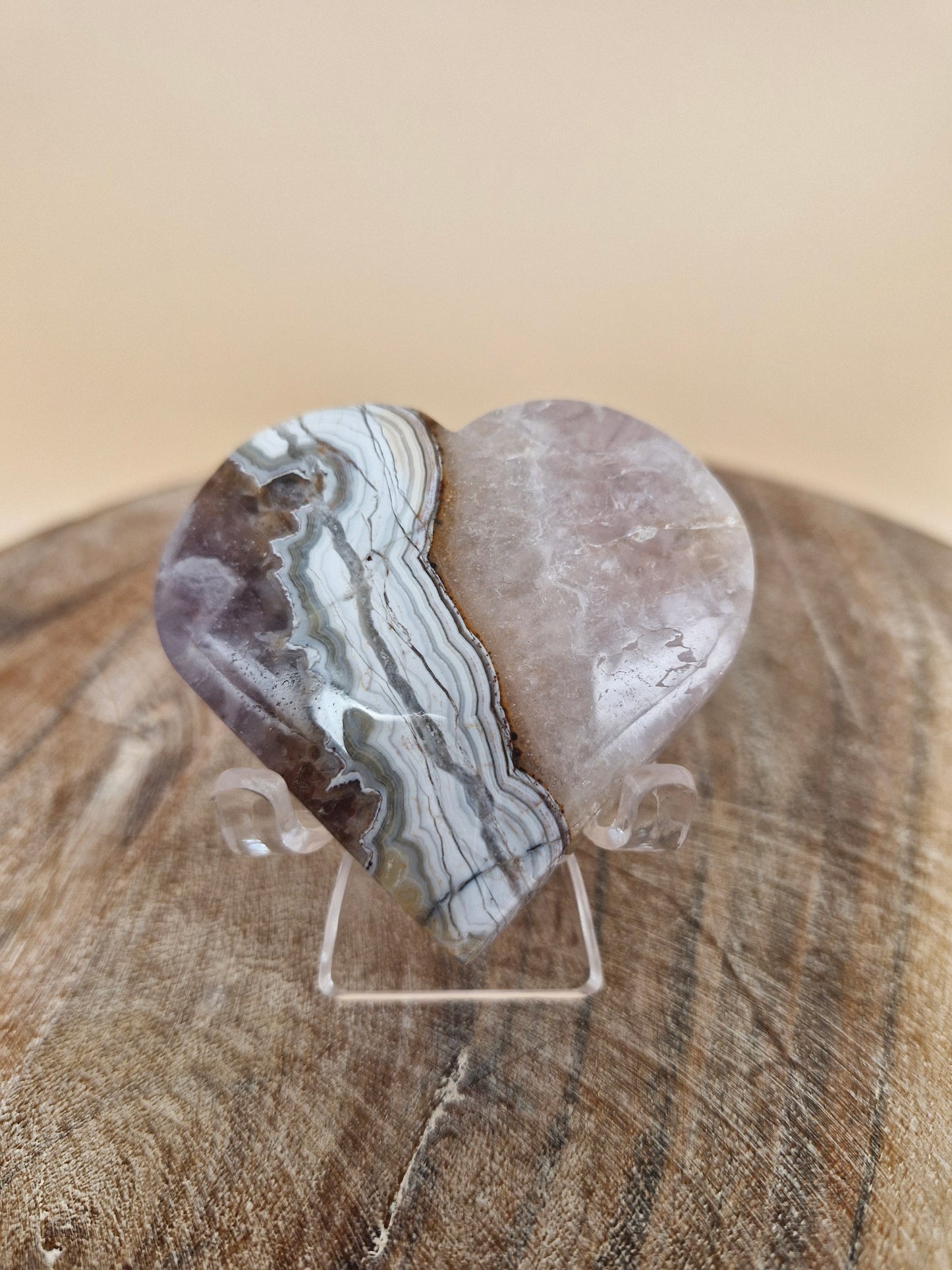 Amethyst Crazy Lace Agate Heart