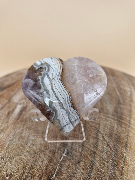 Amethyst Crazy Lace Agate Heart