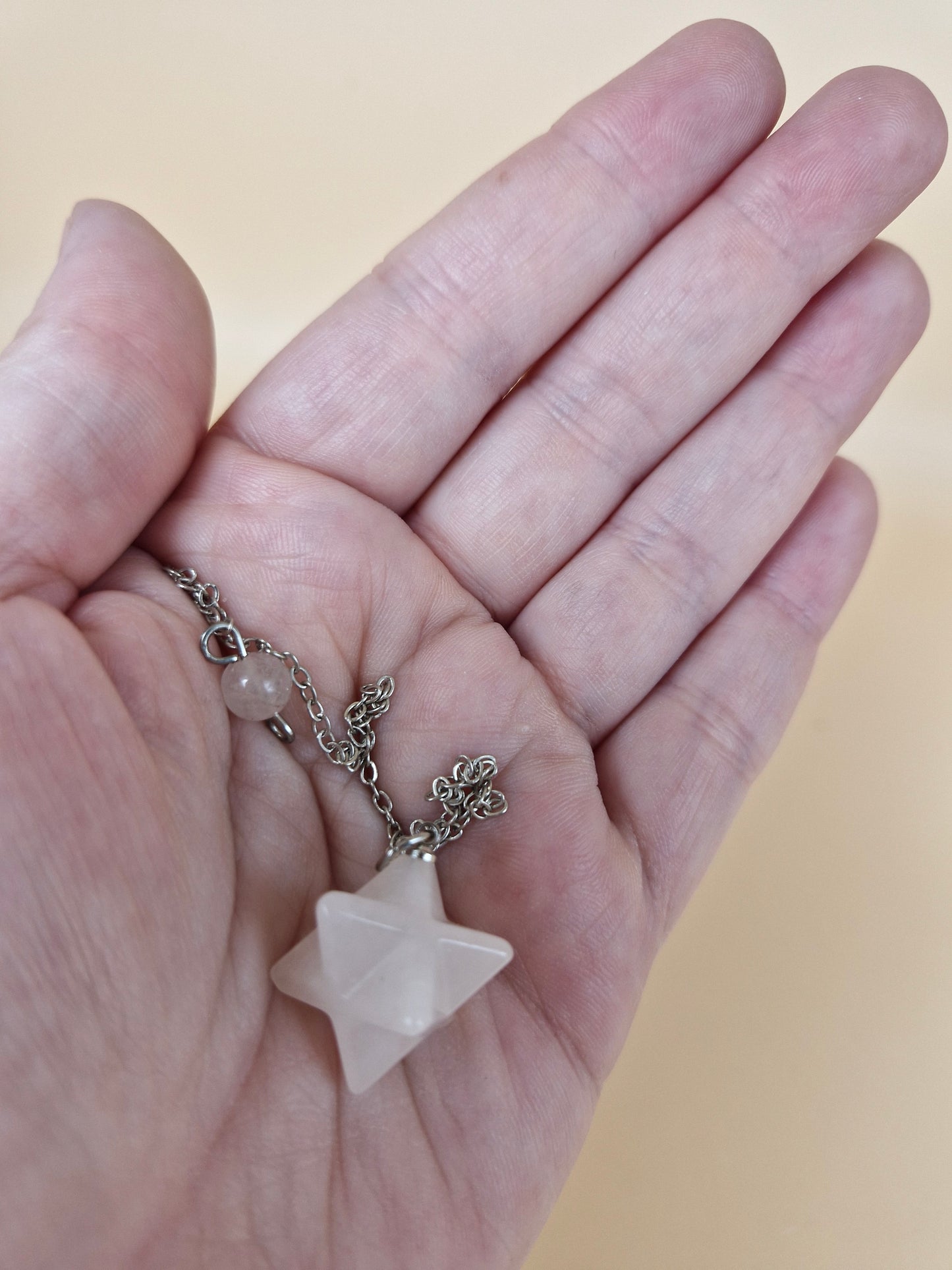 Rose Quartz Merkaba Pendulum