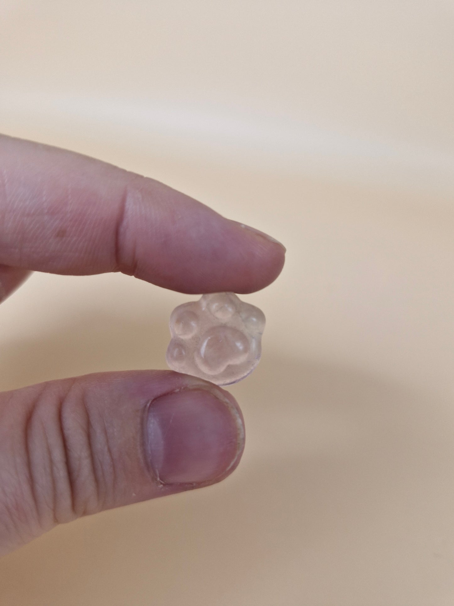 Mini Paw Print Purple Fluorite Carving