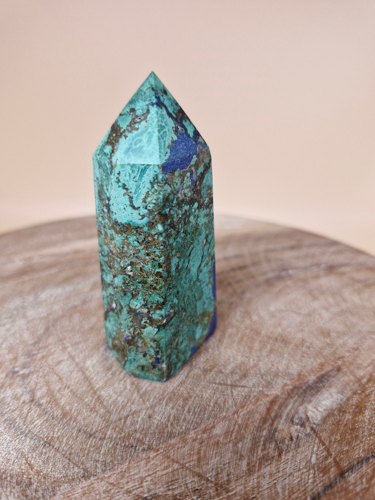 Azurite with Malachite Tower (code B1)