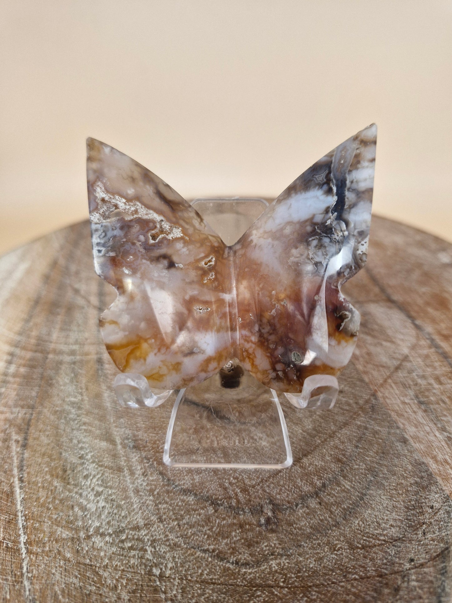 Carnelian Agate Butterfly Carving (code B4)
