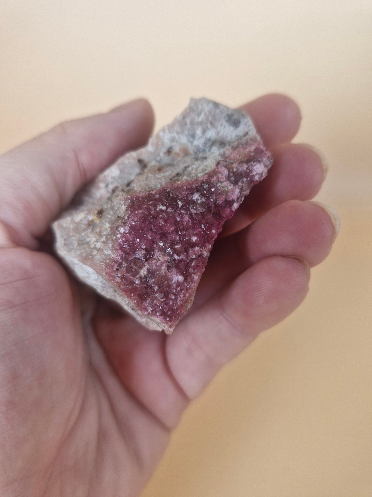 Raw Cobalt Calcite on Matrix