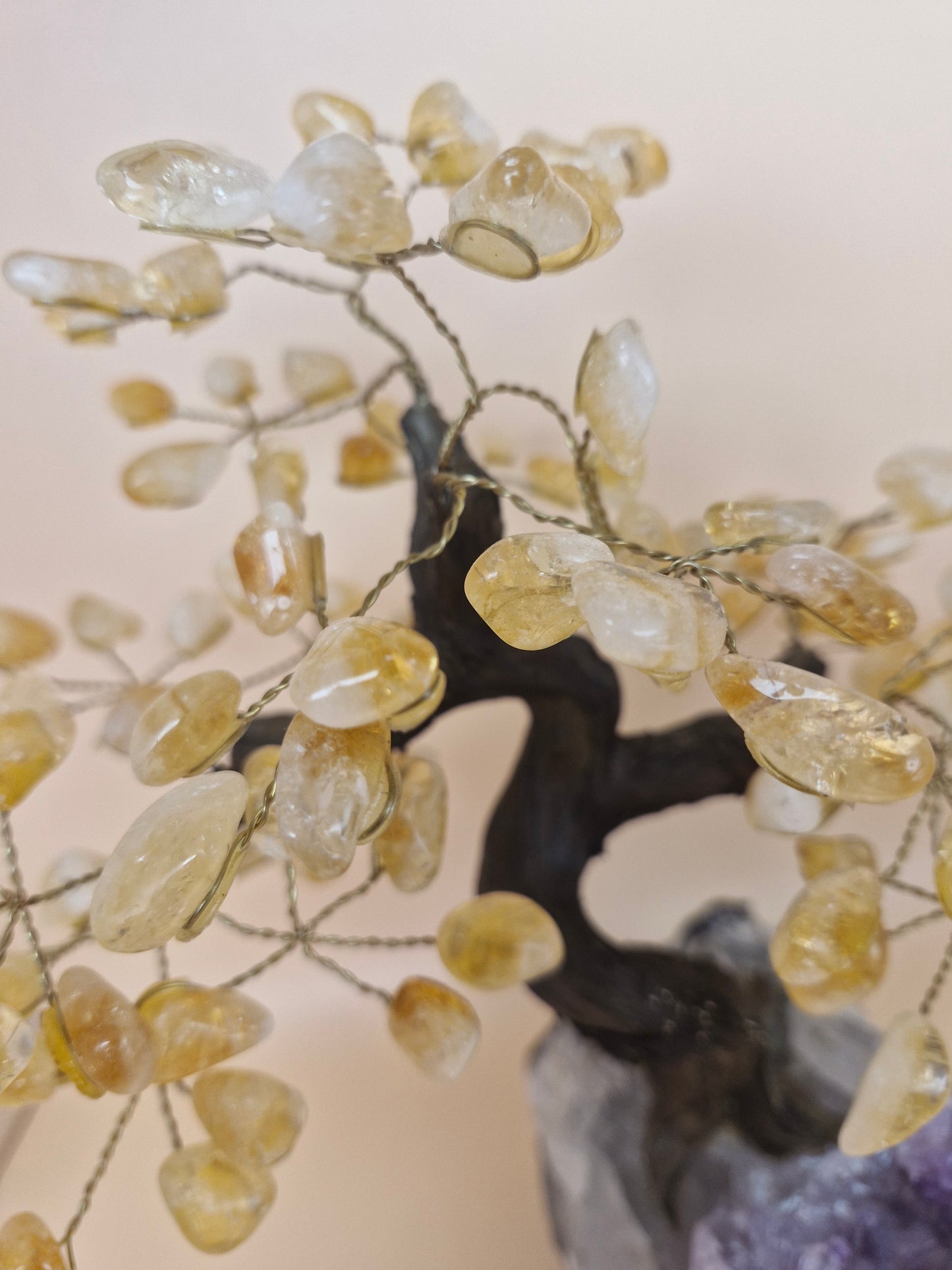 Citrine Tree with Amethyst Base - 1.4kg