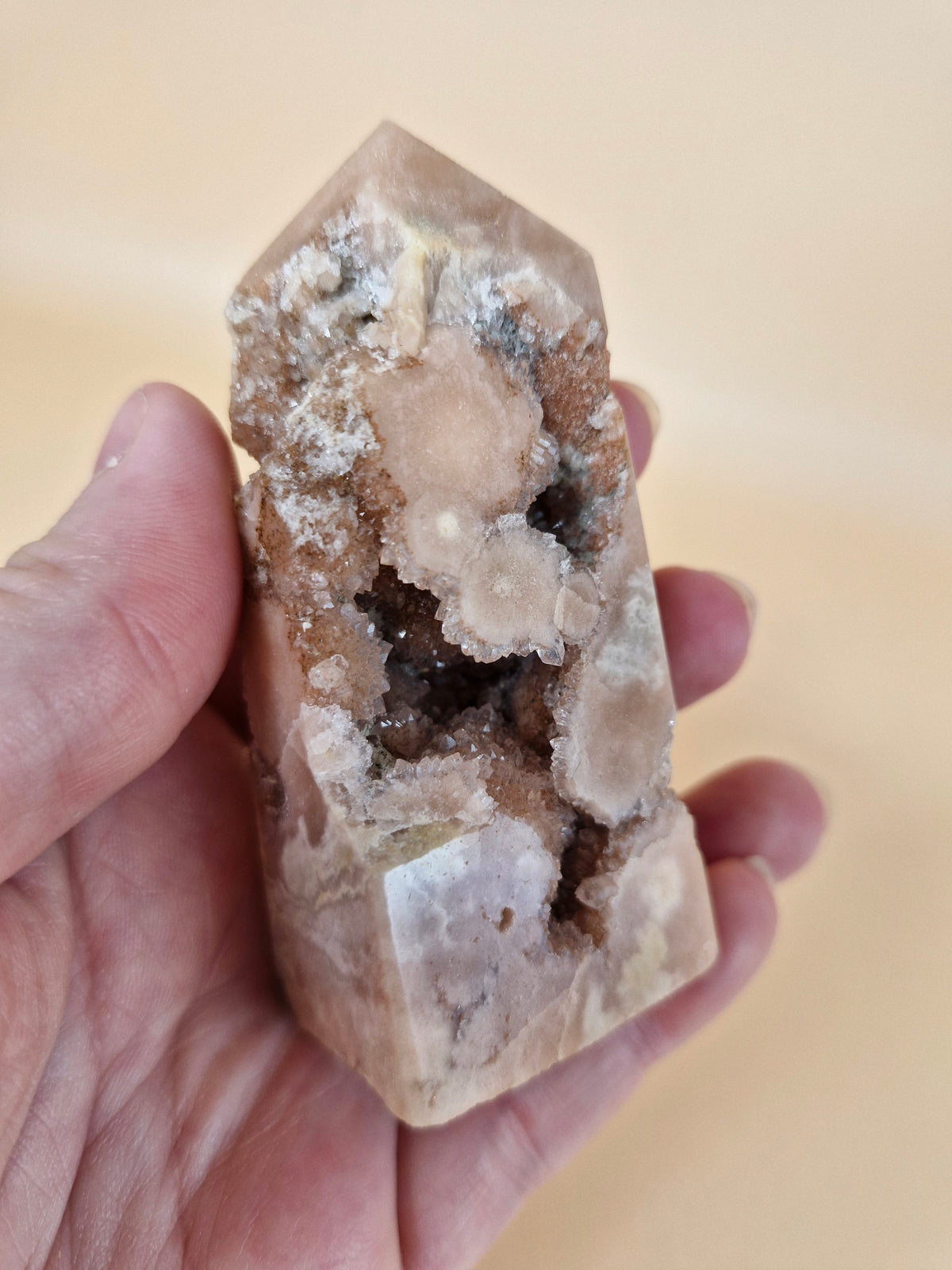 Druzy-Filled Pink Amethyst Tower (code 3P)