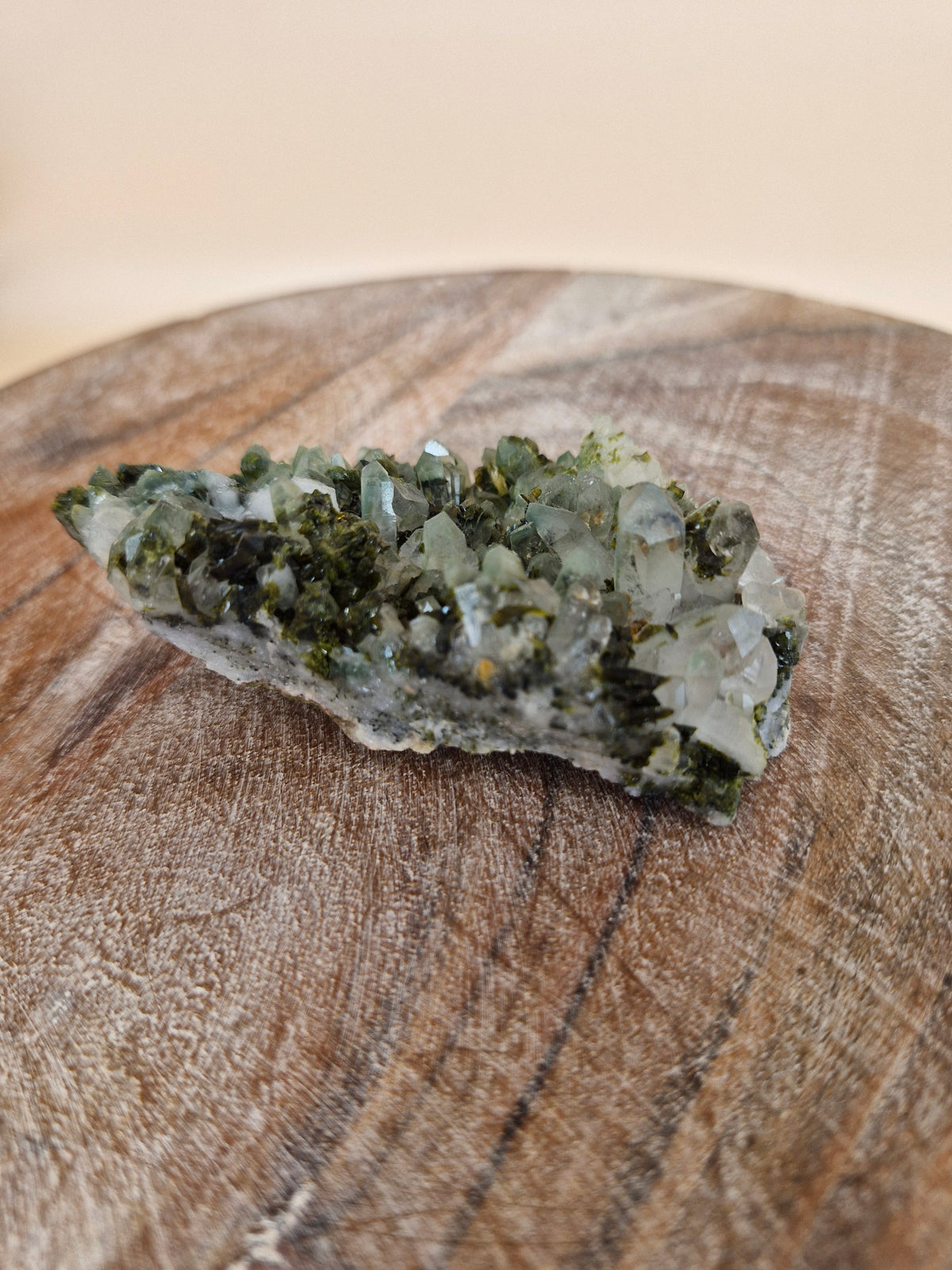 Epidote on Quartz Matrix (code E15)