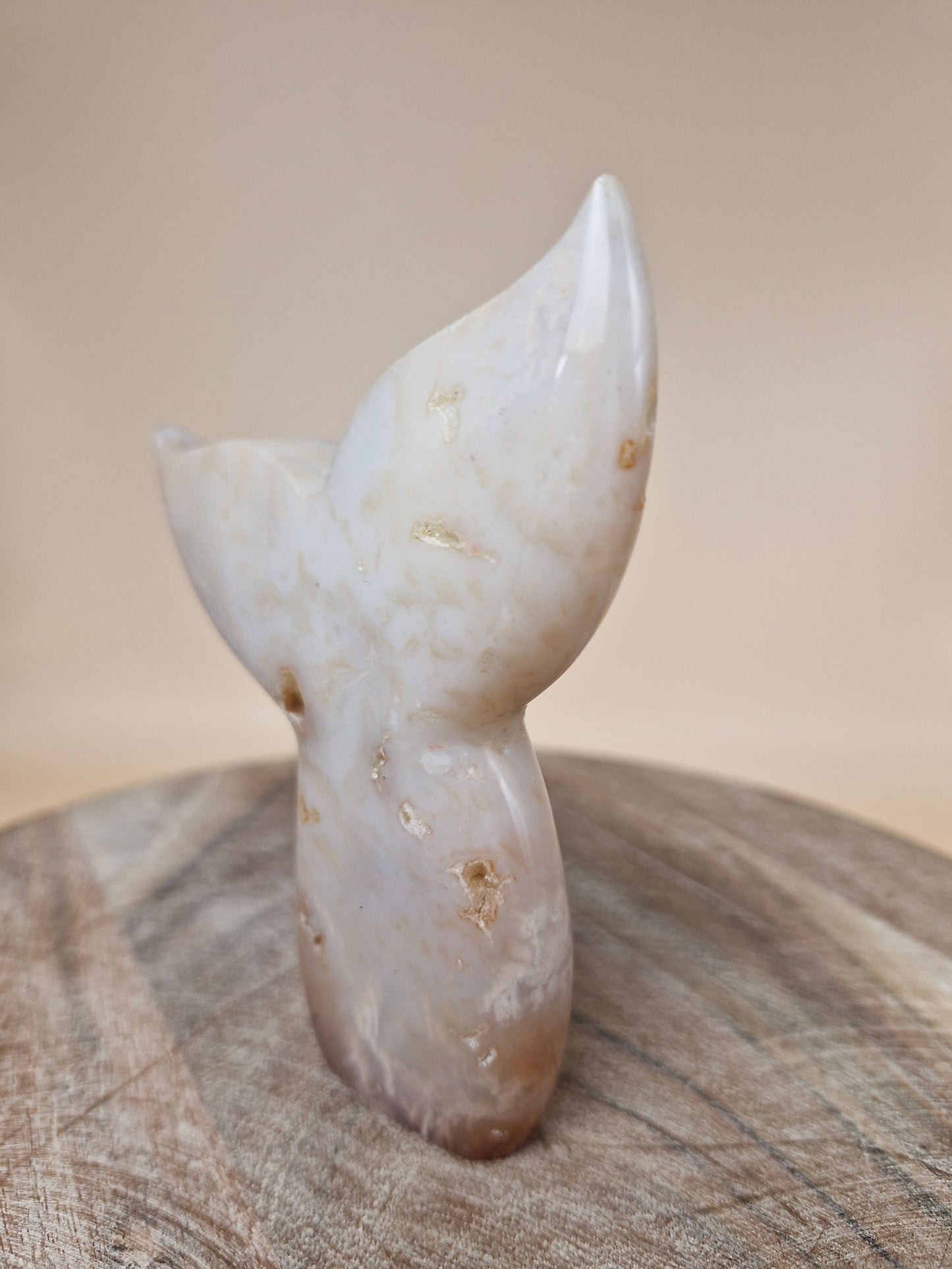 Carnelian Agate Mermaid Tale Carving (code MT2)