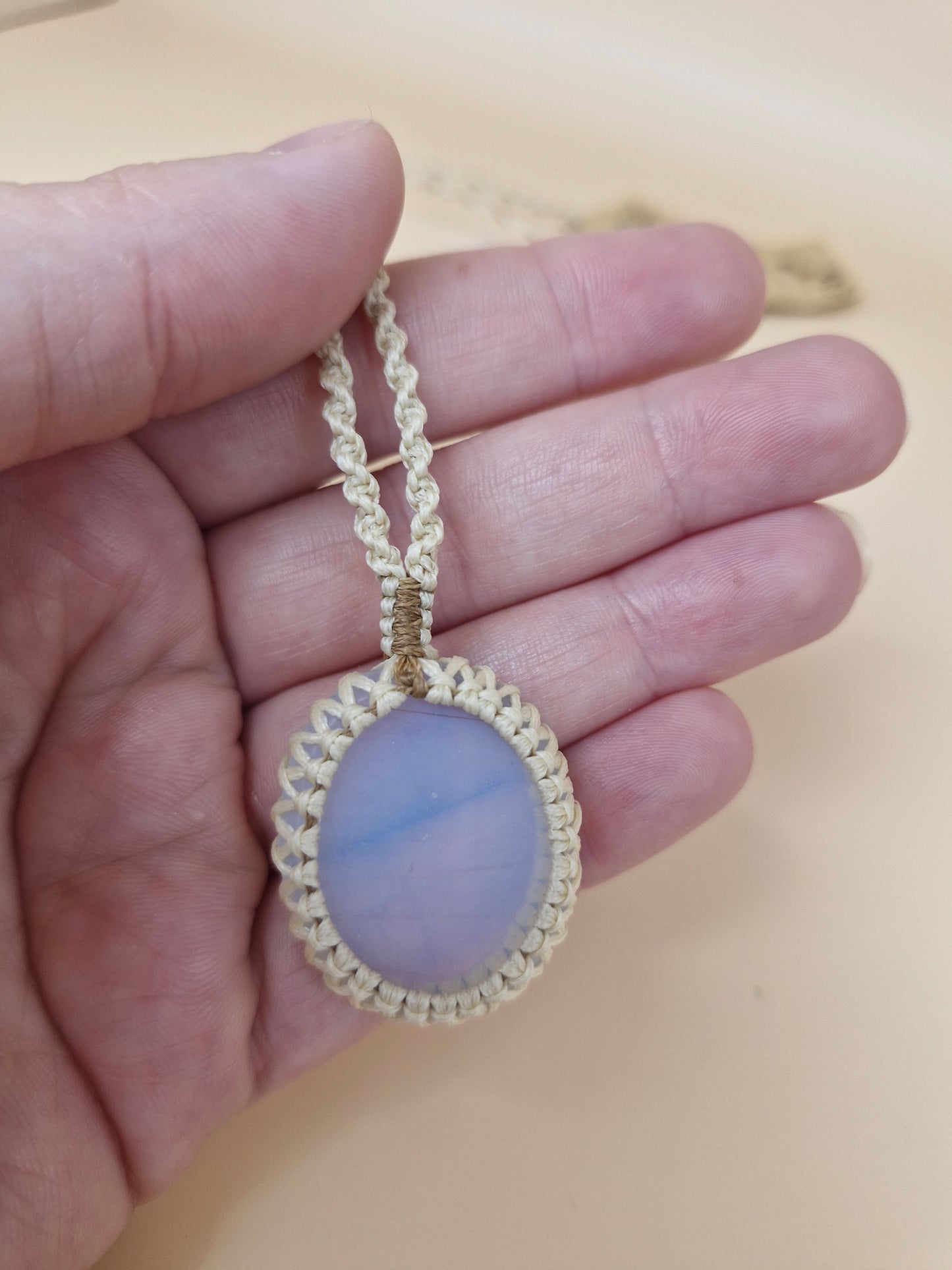 Macramé Opalite Necklace