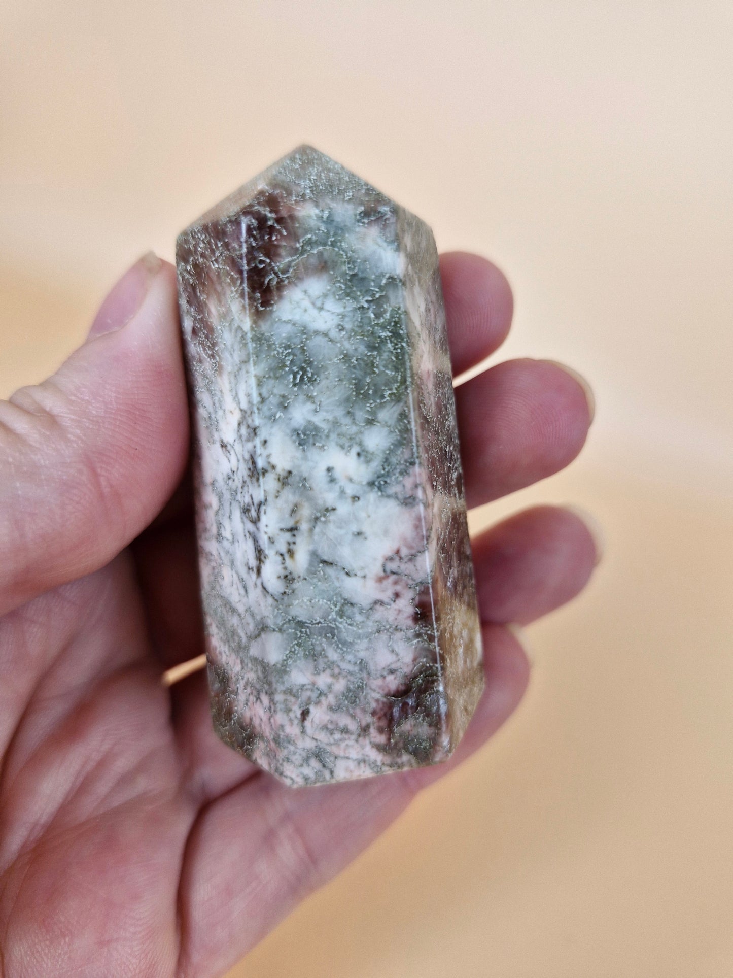 Stilbite with Heulandite Tower (code 13)