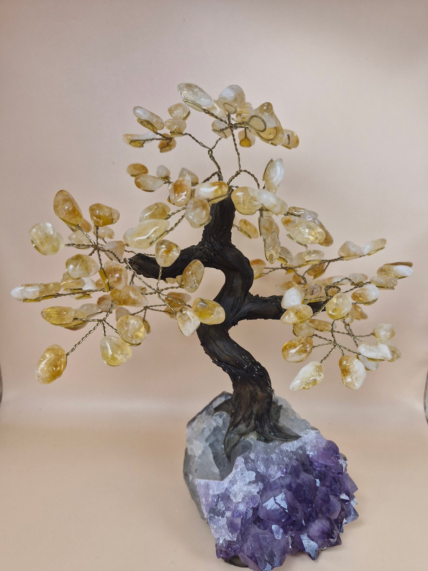 Citrine Tree with Amethyst Base - 1.4kg
